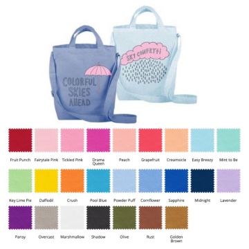 Colored Cotton Two Way Tote